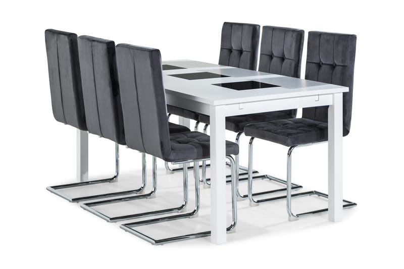 JASMIN Matbord 180 cm Med 6 st Jessed Matstol - Matgrupp & matbord med stolar