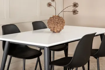 Jimms Förlängningsbar Matgrupp 150 cm inkl 4 Pontus Stolar - Vit/Svart - Möbler - Matplats - Matgrupp & matbord med stolar