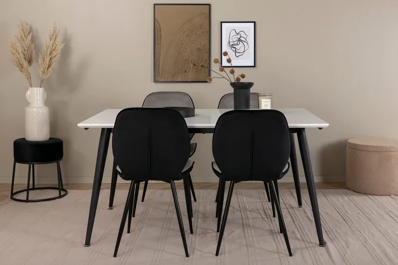 Jimmy matbord med 4st Emma matstol - Möbler - Matplats - Matgrupp & matbord med stolar