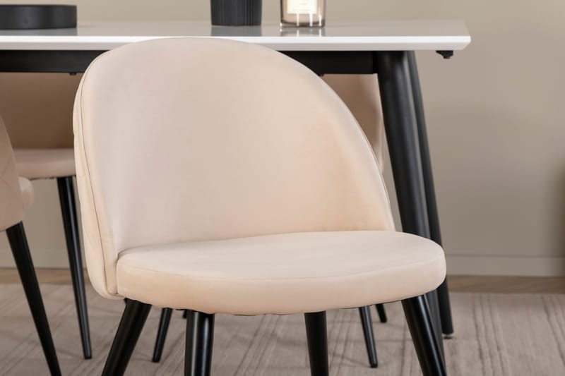 Jimmy matbord med 4st Velvet matstol - Möbler - Matplats - Matgrupp & matbord med stolar