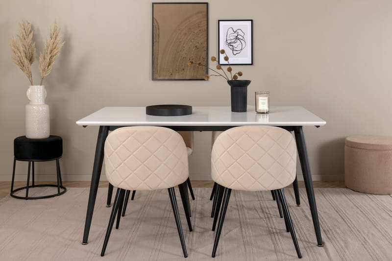 Jimmy matbord med 4st Velvet matstol - Möbler - Matplats - Matgrupp & matbord med stolar