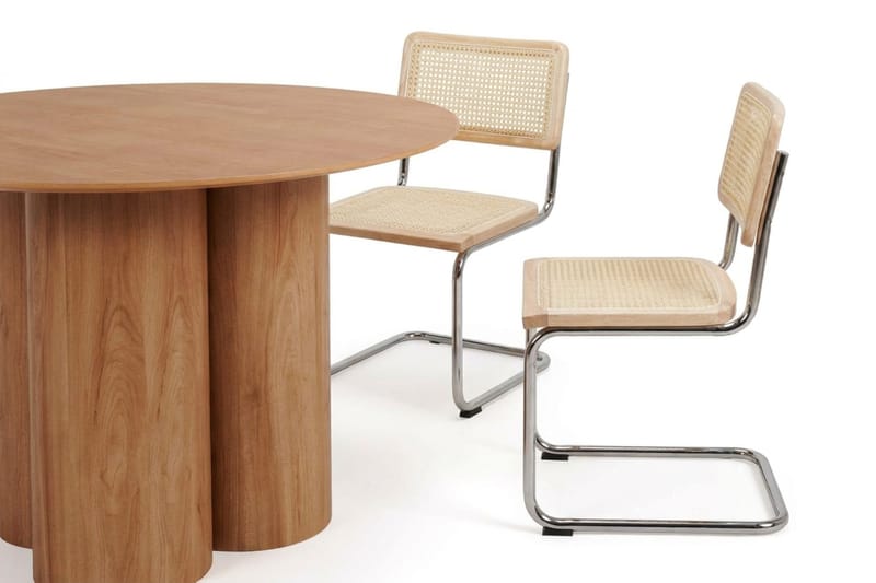 Juno Matgrupp runt 110 cm Ek med 4 Build Matstolar - Ek - Möbler - Matplats - Matgrupp & matbord med stolar