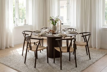 Juno Matgrupp runt 150 cm Valnöt med 6 Elysia Matstolar - Möbler - Matplats - Matgrupp & matbord med stolar
