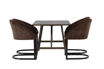 Kaseidon Matgrupp 120 cm Rektangulär med 4 Evening stolar - Möbler - Matplats - Matgrupp & matbord med stolar