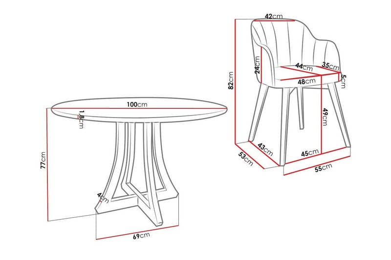 Kendale Matgrupp - Möbler - Matplats - Matgrupp & matbord med stolar