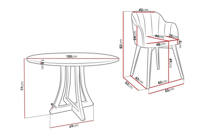 Kendale Matgrupp - Möbler - Matplats - Matgrupp & matbord med stolar