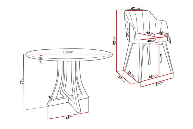 Kendale Matgrupp - Möbler - Matplats - Matgrupp & matbord med stolar