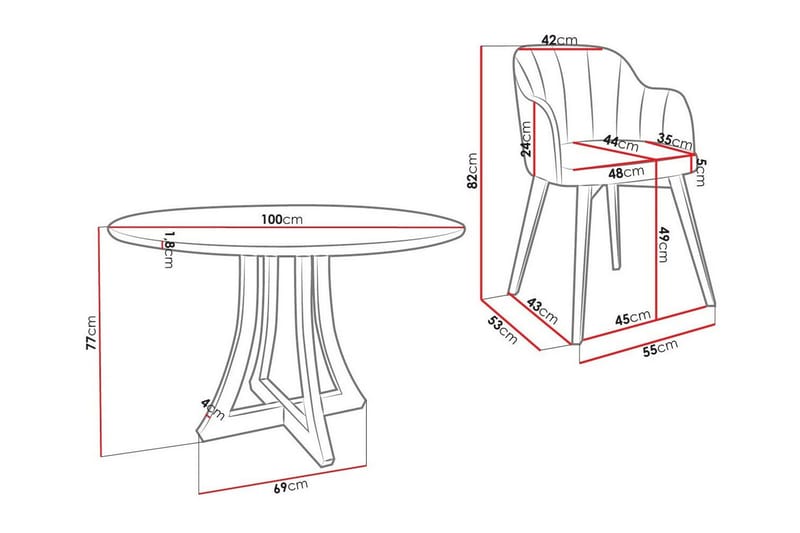 Kendale Matgrupp - Möbler - Matplats - Matgrupp & matbord med stolar