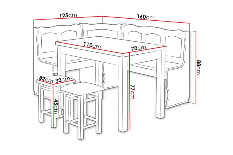 KLEBE Matgrupp Alträ - Alträ - Möbler - Matplats - Matgrupp & matbord med stolar