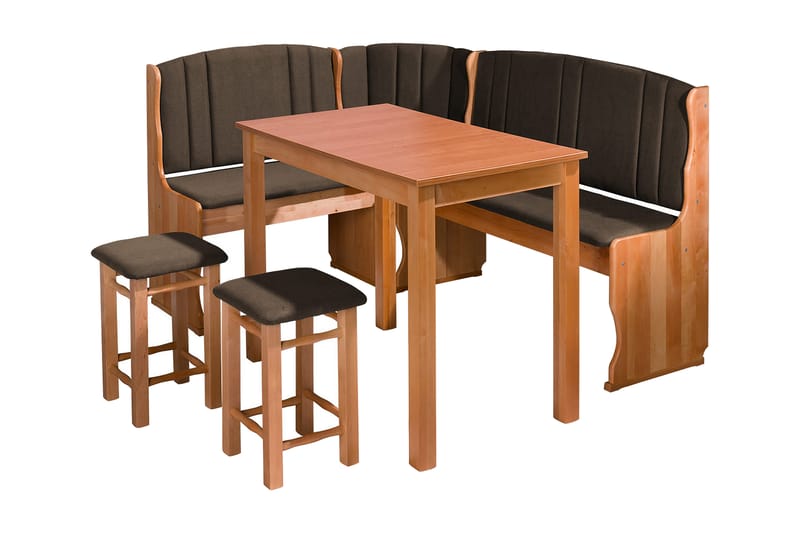KLEBE Matgrupp Alträ - Trä/Svart - Matgrupp & matbord med stolar