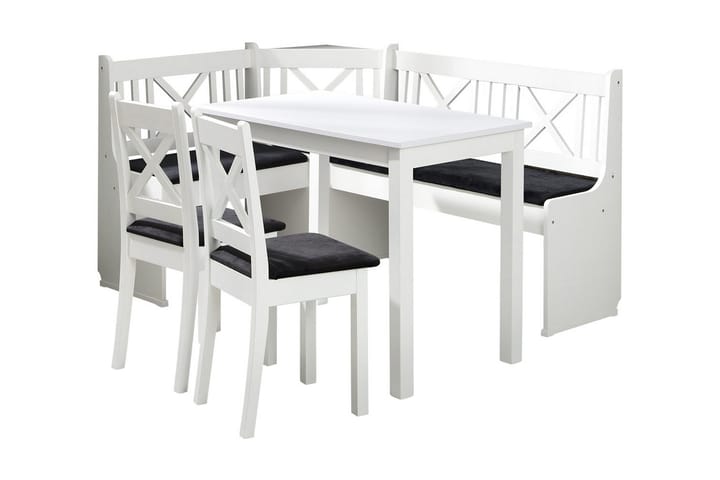 KLEBE Matgrupp Vit/Svart - Vit/Svart - Matgrupp & matbord med stolar