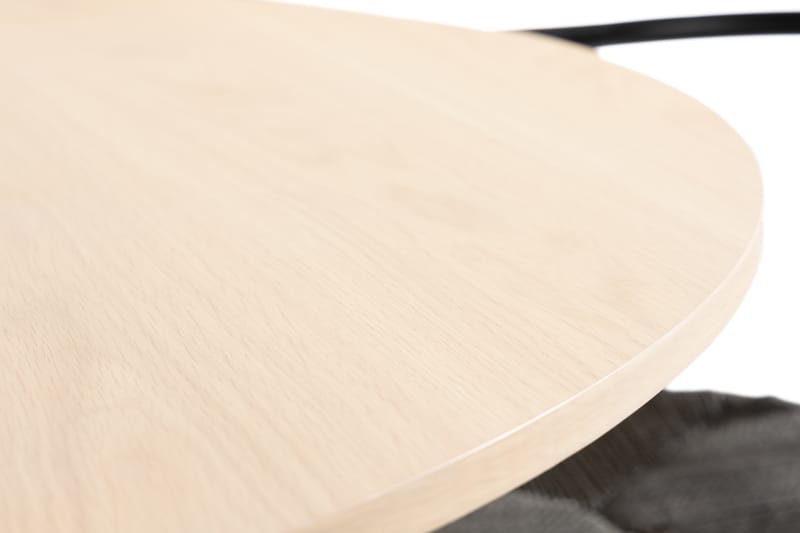 Kopparbo Bord 130 cm Rund Beige + 4 EWALD Stolar Svart - Möbler - Matplats - Matgrupp & matbord med stolar