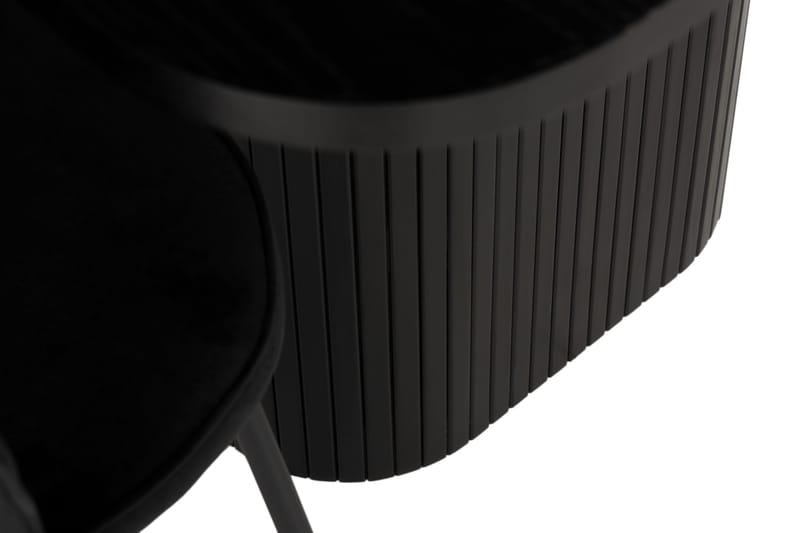 Kopparbo Matgrupp 200 cm inkl 6 Broddhult Stolar - Svart / Ribbade Ben - Möbler - Matplats - Matgrupp & matbord med stolar