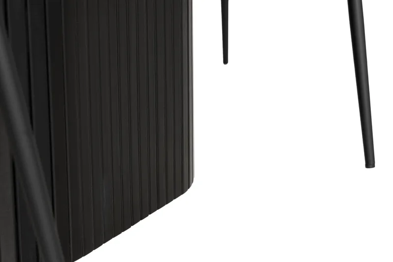 Kopparbo Matgrupp 200 cm inkl 6 Broddhult Stolar - Svart / Ribbade Ben - Möbler - Matplats - Matgrupp & matbord med stolar