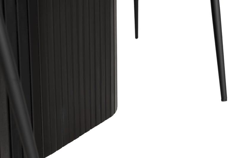 Kopparbo Matgrupp 200 cm inkl 6 Broddhult Stolar - Svart / Ribbade Ben - Möbler - Matplats - Matgrupp & matbord med stolar