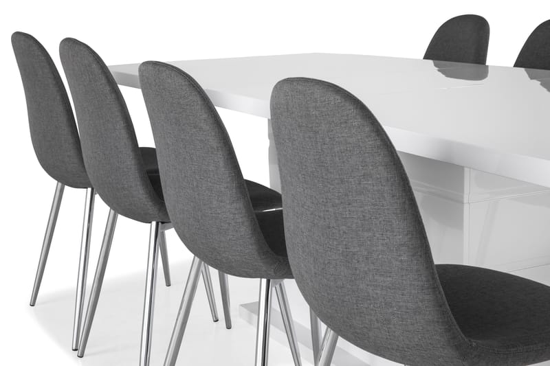 KULMBACH Bord Förlängningsbar 200 + 8 NIKOLAS Stol - Matgrupp & matbord med stolar