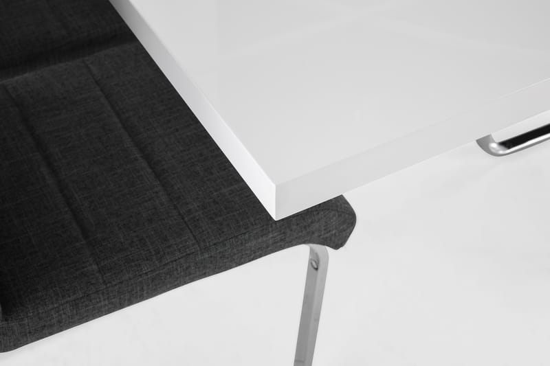 KULMBACH Bord Förlängningsbar 200 + 8 SALA Stol Vit/Svart - Möbler - Matplats - Matgrupp & matbord med stolar