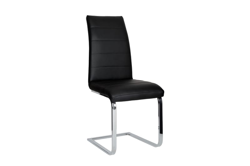 KULMBACH Förlängningsbart Bord 180 Vit + 4 SALA Stol Svart - Möbler - Matplats - Matgrupp & matbord med stolar