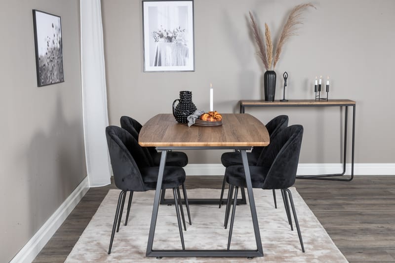 Leah Förlängningsbart Matbord med 4 st Foyos Matstol - Möbler - Matplats - Matgrupp & matbord med stolar