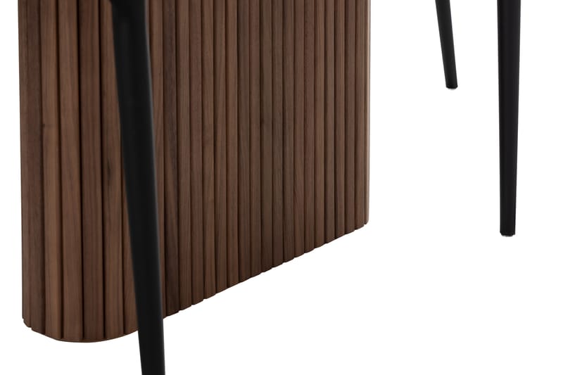 LENOIR Matbord 220 cm Massiv Valnöt 6 DEEMS Karmstol - Matgrupp & matbord med stolar