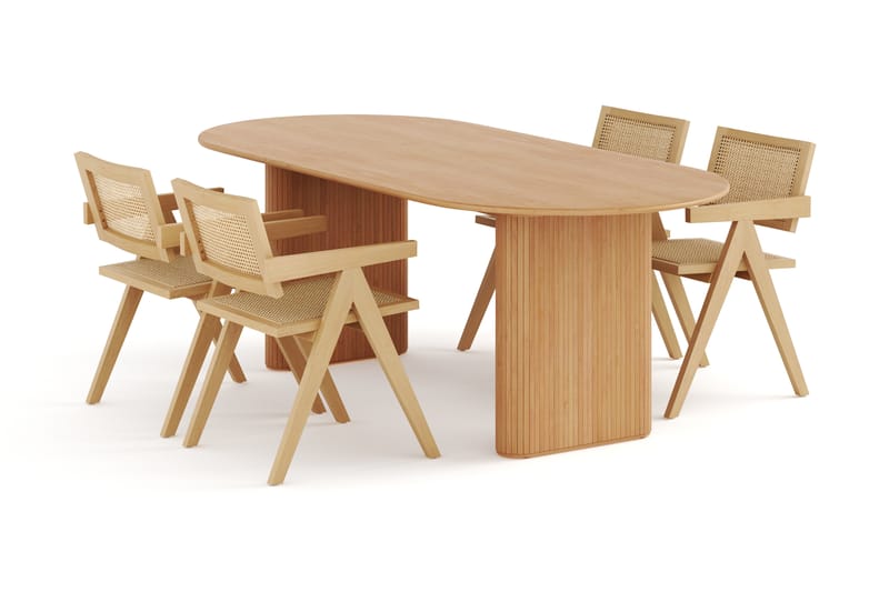 LENOIR Matbord 220 cm med ARMSTELPARK Matstolar - Möbler - Matplats - Matgrupp & matbord med stolar