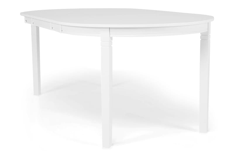LEVIDE Bord 150/195 + 6 JENCA Stol Mörkgrå/Vit - Matgrupp & matbord med stolar