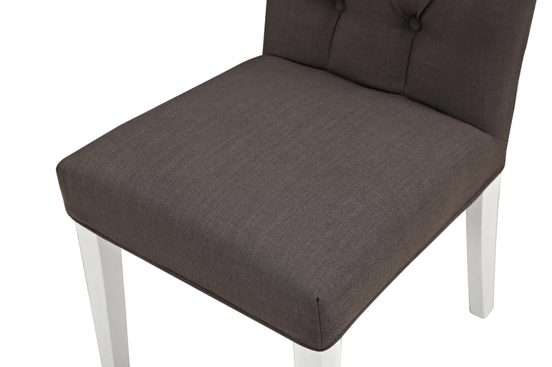 LEVIDE Bord 150/195 + 6 JENCA Stol Mörkgrå/Vit - Möbler - Matplats - Matgrupp & matbord med stolar