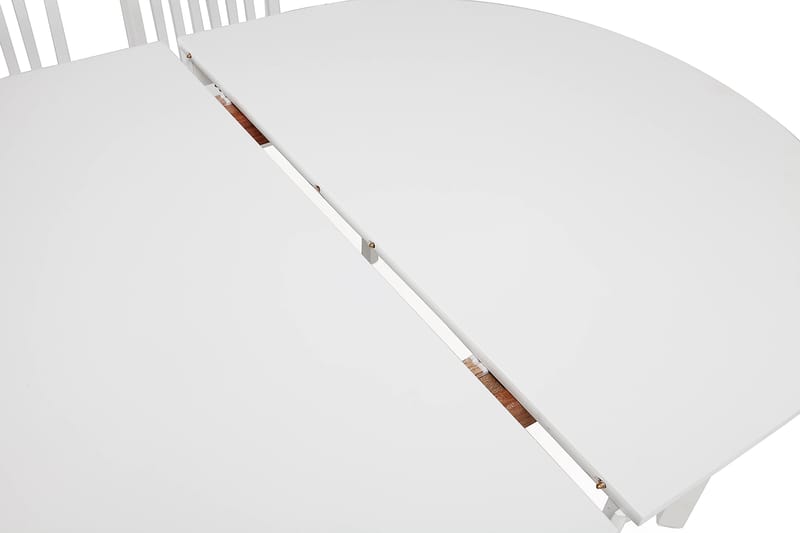 LEVIDE Bord 150/195 + 6 SALA Stol PU Svart - Möbler - Matplats - Matgrupp & matbord med stolar