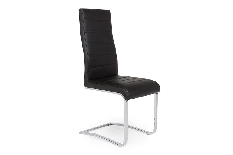 LEVIDE Bord 150/195 + 6 SALA Stol PU Svart - Möbler - Matplats - Matgrupp & matbord med stolar