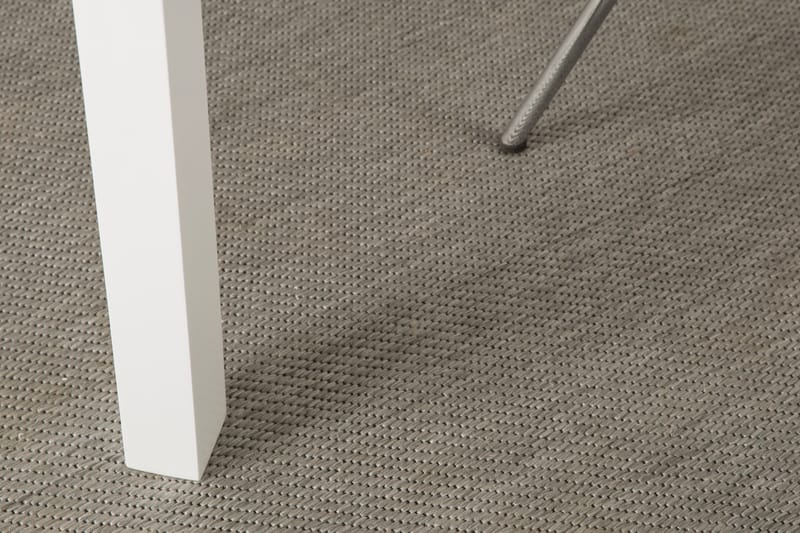 LEVIDE Bord 150/195 + 6 ZENIT Stol Vit/Krom - Möbler - Matplats - Matgrupp & matbord med stolar