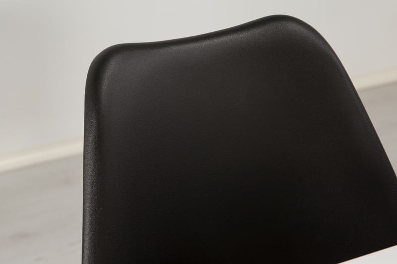 LEVIDE Bord 150/195 Vit + 4 ZENIT Stol Svart - Möbler - Matplats - Matgrupp & matbord med stolar