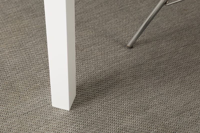 LEVIDE Bord 150/195 Vit + 4 ZENIT Stol Svart - Möbler - Matplats - Matgrupp & matbord med stolar