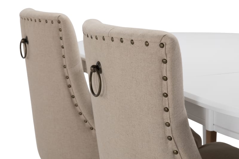 LEVIDE Bord + 4 COLFAX Stol Beige - Möbler - Matplats - Matgrupp & matbord med stolar
