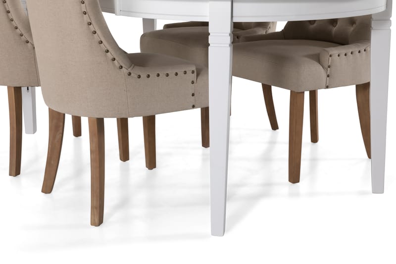 LEVIDE Bord + 4 COLFAX Stol Beige - Möbler - Matplats - Matgrupp & matbord med stolar