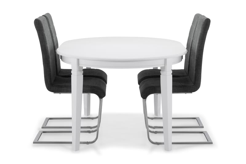 LEVIDE Bord + 4 SALA Stol Grå - Möbler - Matplats - Matgrupp & matbord med stolar