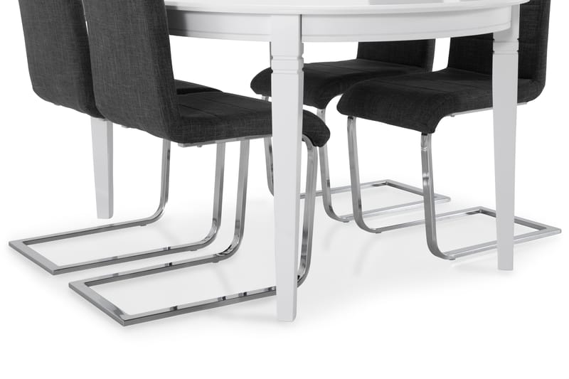 LEVIDE Bord + 4 SALA Stol Grå - Möbler - Matplats - Matgrupp & matbord med stolar