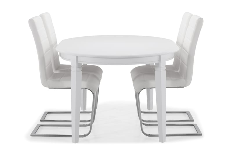 LEVIDE Bord + 4 SALA Stol Vit - Möbler - Matplats - Matgrupp & matbord med stolar