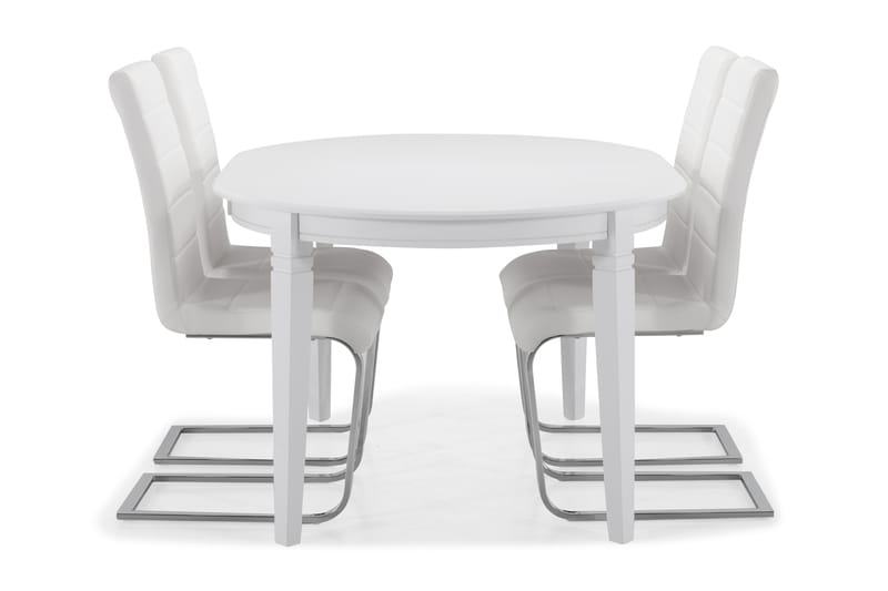 LEVIDE Bord + 4 SALA Stol Vit - Matgrupp & matbord med stolar