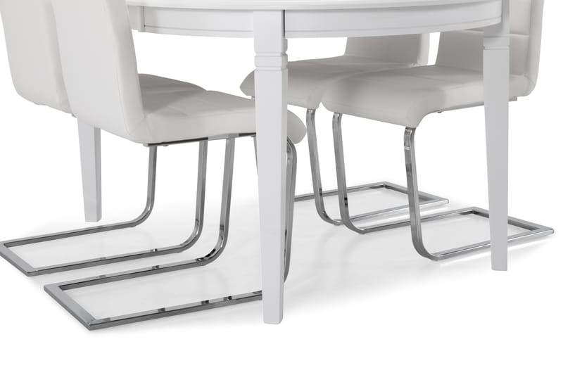 LEVIDE Bord + 4 SALA Stol Vit - Möbler - Matplats - Matgrupp & matbord med stolar