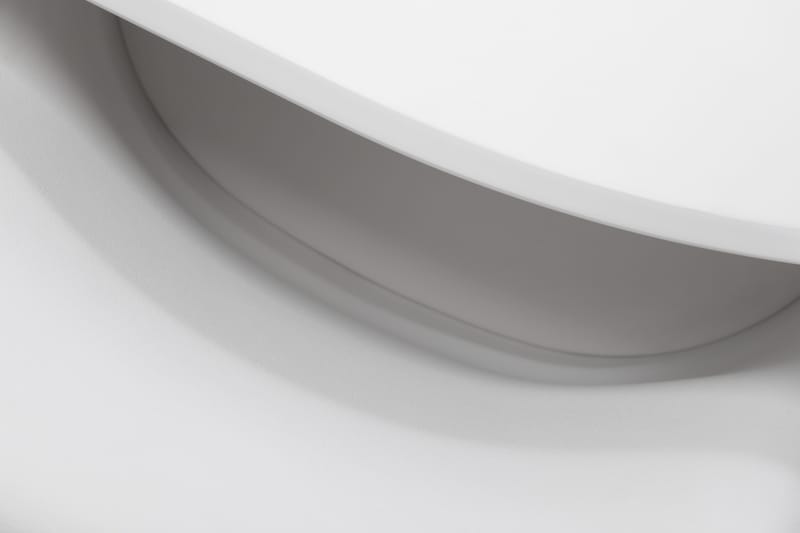 LEVIDE Förlängningsbart Matbord 150 Oval Vit - Möbler - Matplats - Matgrupp & matbord med stolar