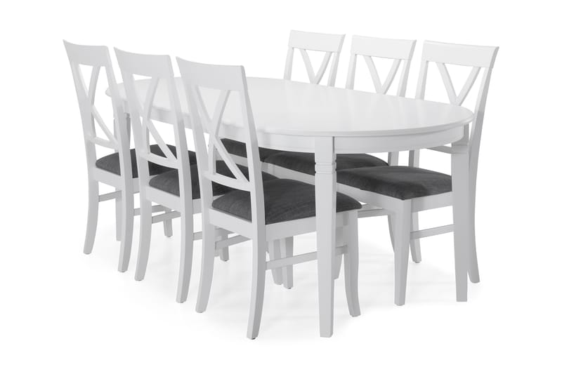 LEVIDE Matbord 200 Oval Vit - Matgrupp & matbord med stolar