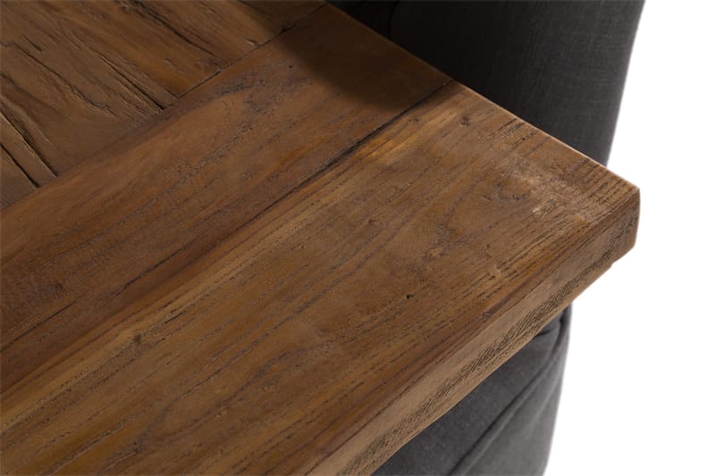 LIRE Förlängningsbart Bord 200 Natur + 6 COLFAX Stol Grå/Vit - Matgrupp & matbord med stolar