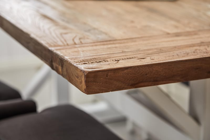 LIRE Förlängningsbart Bord 200 Natur/Vit+6 COOLFAX Stol Grå - Matgrupp & matbord med stolar
