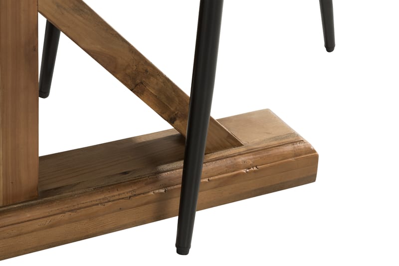 LIRE Matbord 200x100 cm Brun + 6 TOFTINGE Karmstolar Svart - Matgrupp & matbord med stolar