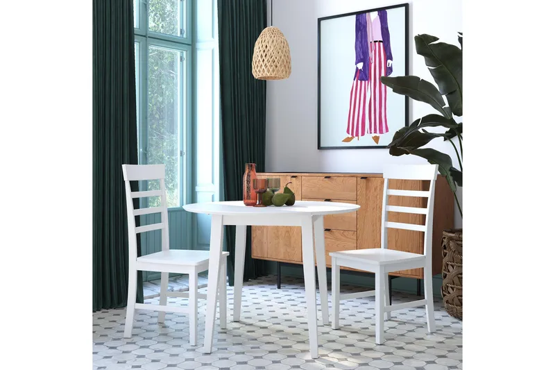 Loukas Matgrupp 3-delar - Vit - Möbler - Matplats - Matgrupp & matbord med stolar