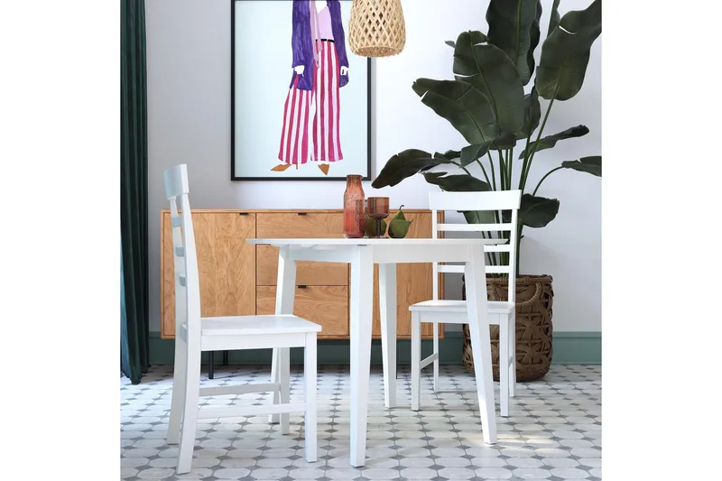 Loukas Matgrupp 3-delar - Vit - Möbler - Matplats - Matgrupp & matbord med stolar