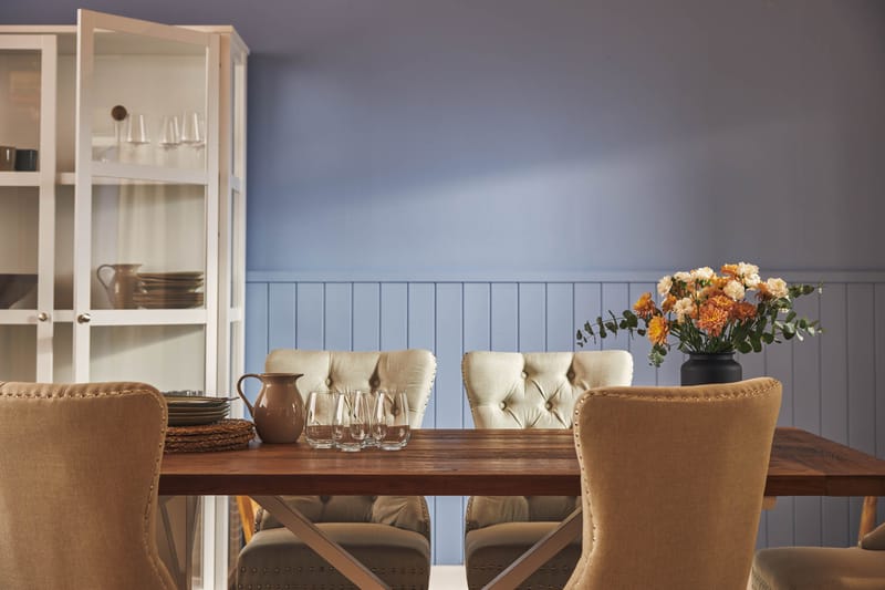 Lyon Förlängningsbar Matgrupp 200 cm inkl 6 Bergviken Stolar - Brun/Vit - Möbler - Matplats - Matgrupp & matbord med stolar