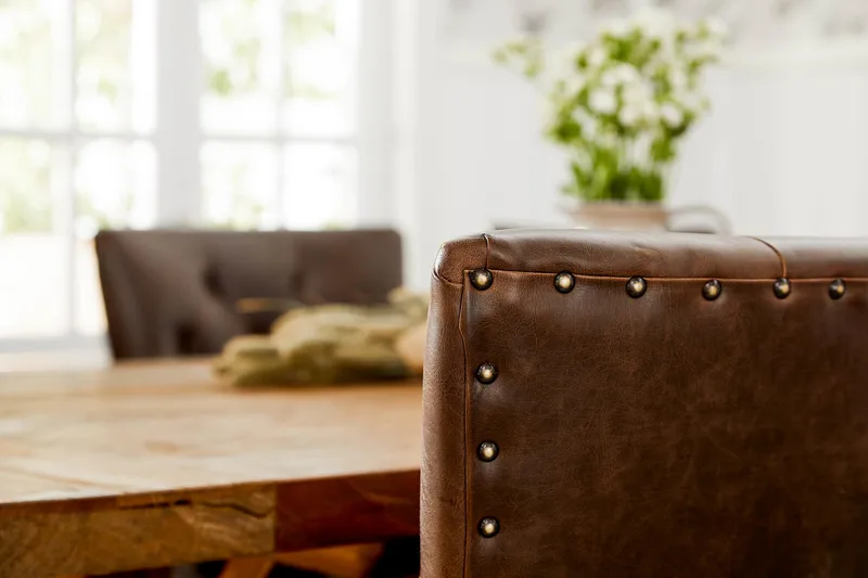 Lyon Förlängningsbar Matgrupp 200 cm med 6 Tuva Fåtölj - Natur/Brun - Möbler - Matplats - Matgrupp & matbord med stolar