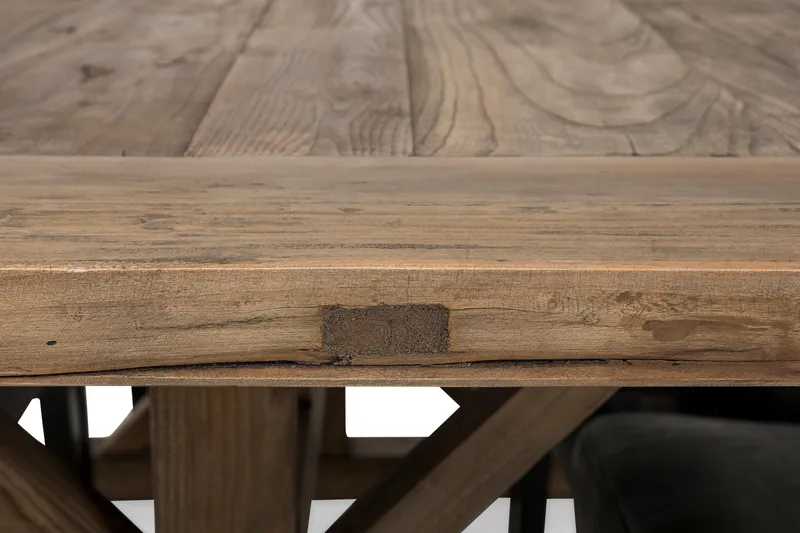 Lyon Förlängningsbar Matgrupp 200 cm med 6 Tuva Fåtölj - Natur/Svart - Möbler - Matplats - Matgrupp & matbord med stolar