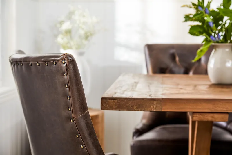 Lyon Förlängningsbar Matgrupp 200 cm med 6 Tuva Stol - Natur / Brun - Möbler - Matplats - Matgrupp & matbord med stolar